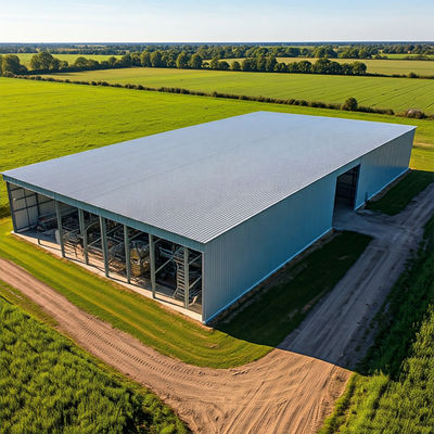 Galvanized Industrial Prefab Metal Warehouses Steel Frame Construction Fully Customizable