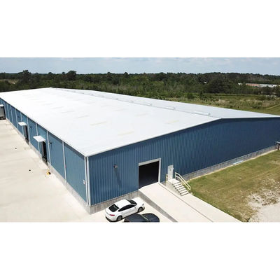 Galvanized Industrial Prefab Metal Warehouses Steel Frame Construction Fully Customizable
