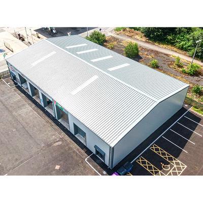 Galvanized Industrial Prefab Metal Warehouses Steel Frame Construction Fully Customizable