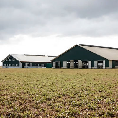Earthquake Proof Q345 Steel Structure Building Prefab Steel Farm Building For Livestock