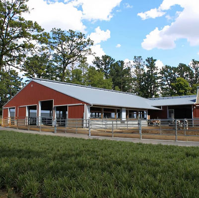 Weatherproof Prefabricated Steel Frame Farm Building Poultry House Easy Install