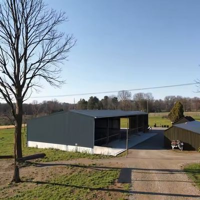 Modern Design Prefab Dairy Cow Shed Galvanized Steel Structure Farm Easy Installation