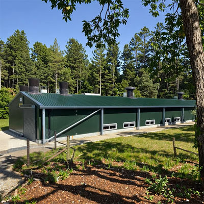 Weather Resistant Galvanized Steel Chicken Shed , Steel Frame Farm Building Fast Build