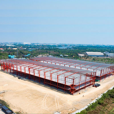 Prefabricated Steel Frame Storage Building 25m x 50m x 7m Quick Assembly Bolt Connection Construction