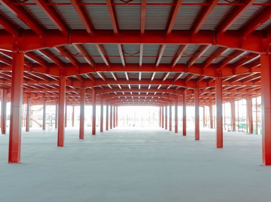Large Span Steel Structure Aircraft Hangar Building 60m x 120m x 15m Heavy Steel Frame Construction