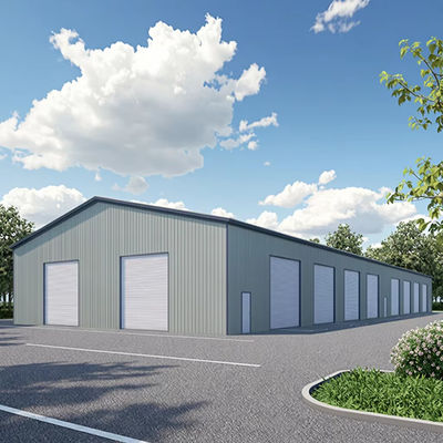 Bolt Connection Prefab Commercial Buildings , Modern Engineering Steel Frame Factory