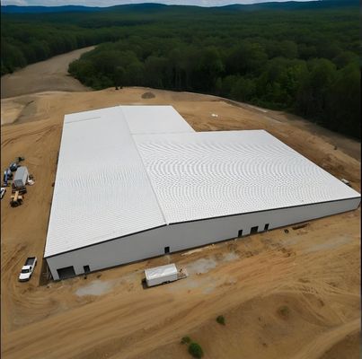 Prefabricated Steel Frame Building Factory Galvanised Or Painted Surface For Storage