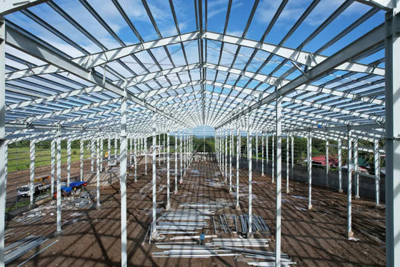Round Bar Brace Warehouse Steel Structure ASTM Standard Prefabricated Warehouse Building