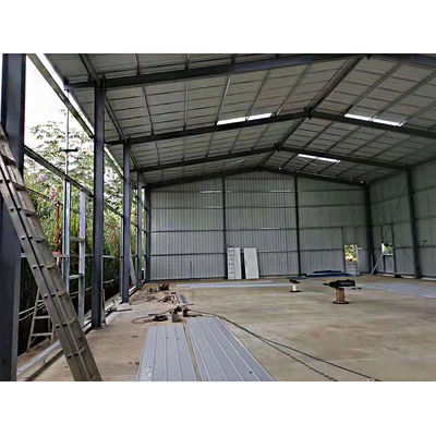 Portal Frame Steel Structure Construction Factory Workshop 25m x 55m x 8m Manufacturing Building