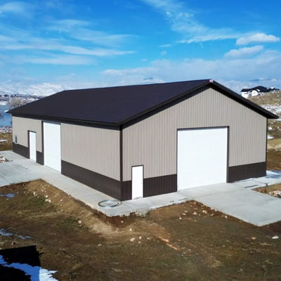 Multi Bay Steel Structure Construction Factory Warehouse 40m x 80m x 11m Dual Span Industrial Building