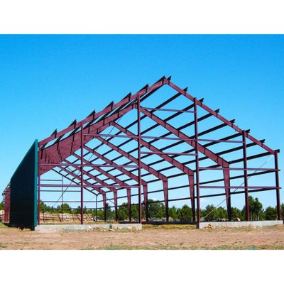 Fireproof Multi Storey Workshop Steel Structure With C And Z Section Steel Purlin