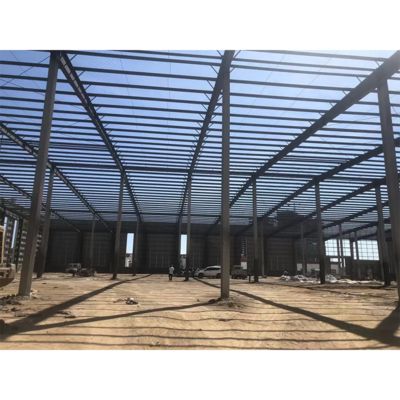 Fireproof Multi Storey Workshop Steel Structure With C And Z Section Steel Purlin