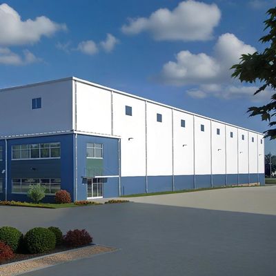 Strong Framework Prefabricated Steel Workshop Buildings 50mm 75mm 100mm Panel Thickness