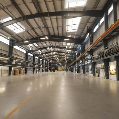 Strong Framework Prefabricated Steel Workshop Buildings 50mm 75mm 100mm Panel Thickness