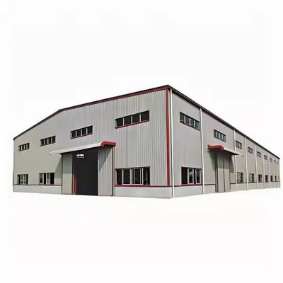 Pre Engineered Industrial Workshop Steel Structure Custom Size Steel Frame Workshop