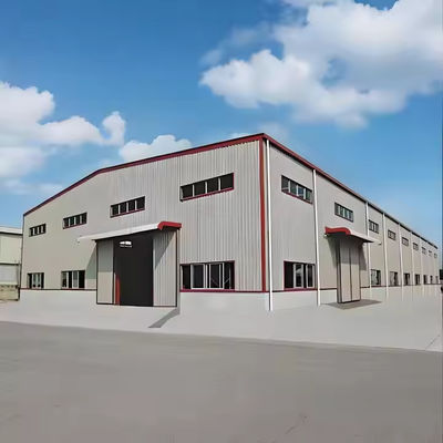 Pre Engineered Industrial Workshop Steel Structure Custom Size Steel Frame Workshop