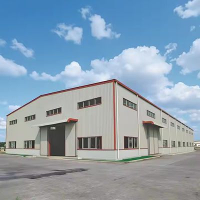 Pre Engineered Industrial Workshop Steel Structure Custom Size Steel Frame Workshop