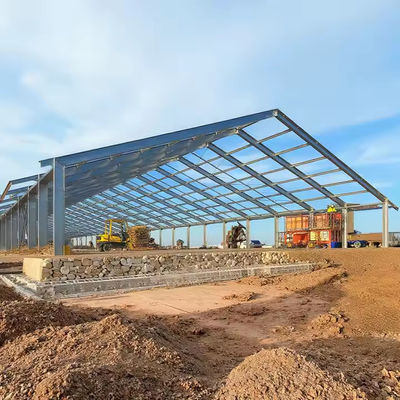 Pre Engineered Industrial Workshop Steel Structure Custom Size Steel Frame Workshop