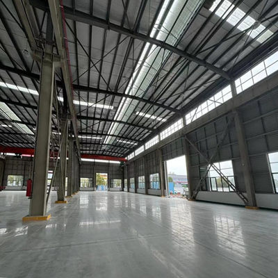 OEM Prefabricated Steel Workshops Metal Frame Construction With Aluminum Window