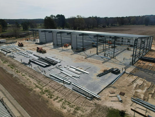 Two Storey Workshop Steel Structure Large Span Steel Frame Building GB ASTM Standard