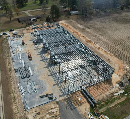 Two Storey Workshop Steel Structure Large Span Steel Frame Building GB ASTM Standard