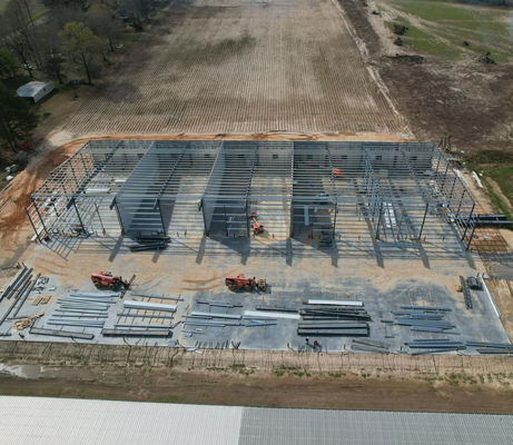 Two Storey Workshop Steel Structure Large Span Steel Frame Building GB ASTM Standard