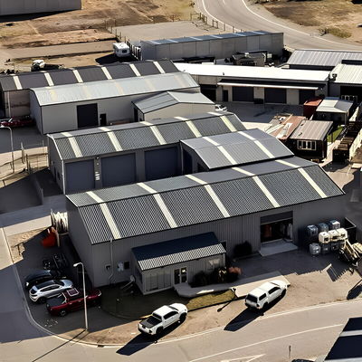 Steel Structure Welding Fabrication Workshop 25m x 60m x 8m Ventilated Metal Frame Building