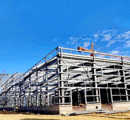 Prefabricated Q235B Q355B Steel Structure Factory Building Low Maintenance Fire Proof