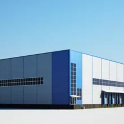 Portal Frame Q345B Q235B Steel Construction Factory Anti Fire With Rolled Up Door