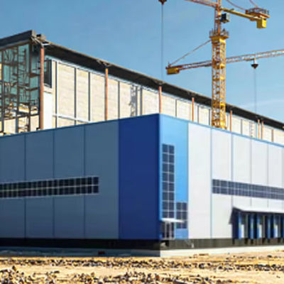 Portal Frame Q345B Q235B Steel Construction Factory Anti Fire With Rolled Up Door