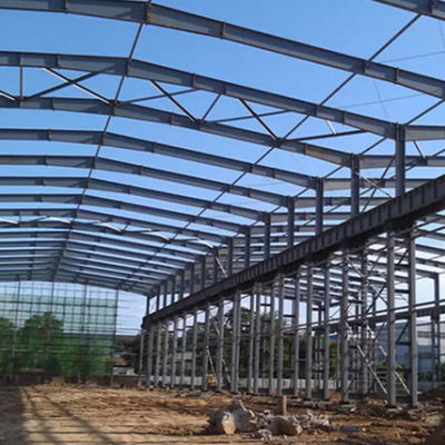 Portal Frame Q345B Q235B Steel Construction Factory Anti Fire With Rolled Up Door