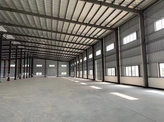 Q355 Q235 H Beam Steel Structure Factory With Sandwich Panel Wall And Roof