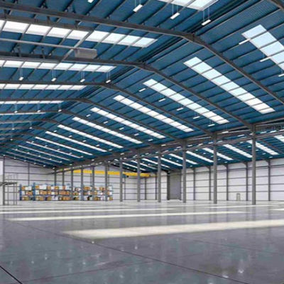 Rolling Door Prefabricated Steel Buildings Easy Install Steel Shed Workshop Anti Wind