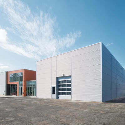 Sandwich Panel Wall Prefab Steel Warehouse Long Span Grid Structure Quick Assembled