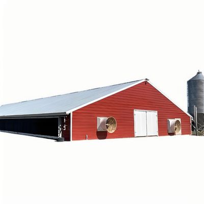 Easy Install Steel Structure Poultry House Painting Galvanized Surface Chicken Farm Building