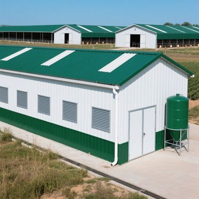 Q235B Q355B Grade Steel Structure Poultry House Pre engineered Steel Frame Shed