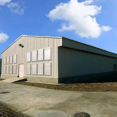 Customized Color Steel Structure Shed Construction Graphic Design For Poultry Farming