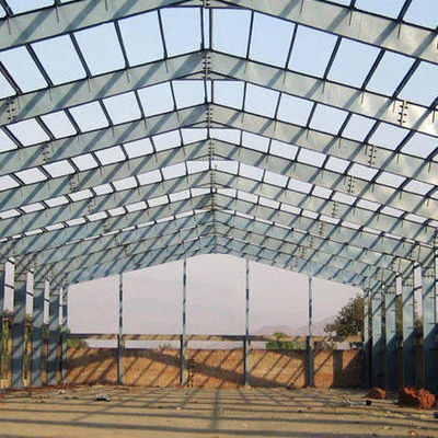 Customized Color Steel Structure Shed Construction Graphic Design For Poultry Farming
