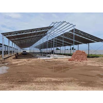 Corrosion Resistant Prefabricated Steel Shed Construction , Steel Farm Equipment Storage Shed