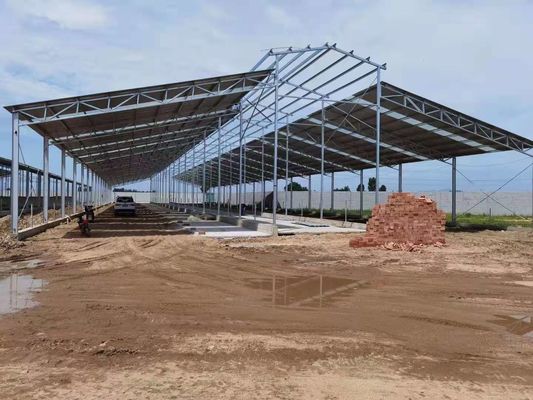 Rigid Frame Design Prefab Steel Livestock Barns Steel Shed Construction Overall Structure
