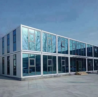Steel Door Prefabricated Container House 20ft 40ft Modular Steel Container Homes